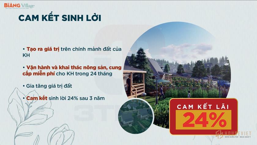 Phương thức thanh toán và chính sách bán hàng khu dân cư Biang Village