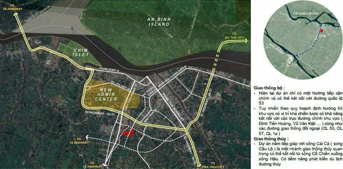 Vị trí dự án khu đô thị T&T Phước Thọ Vĩnh Long