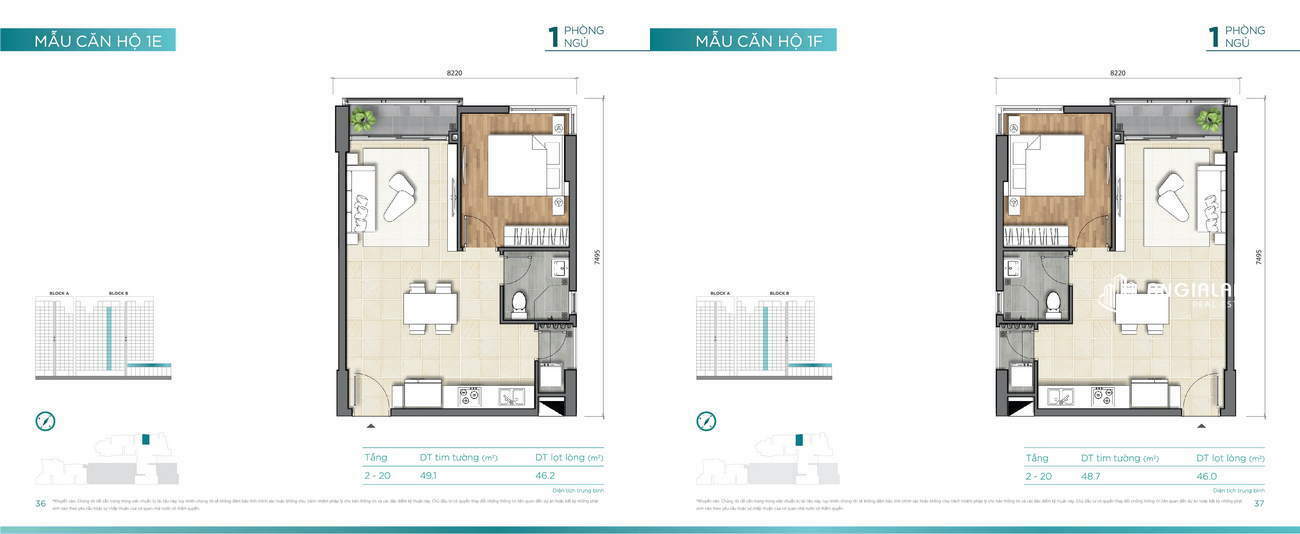 Thiết kế căn hộ 49m² Dlusso Quận 2