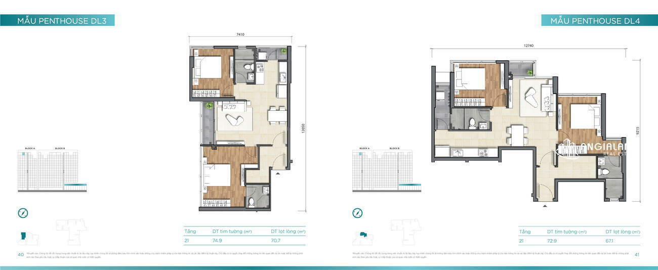 Thiết kế căn hộ 73m² - 75m² Dlusso Quận 2