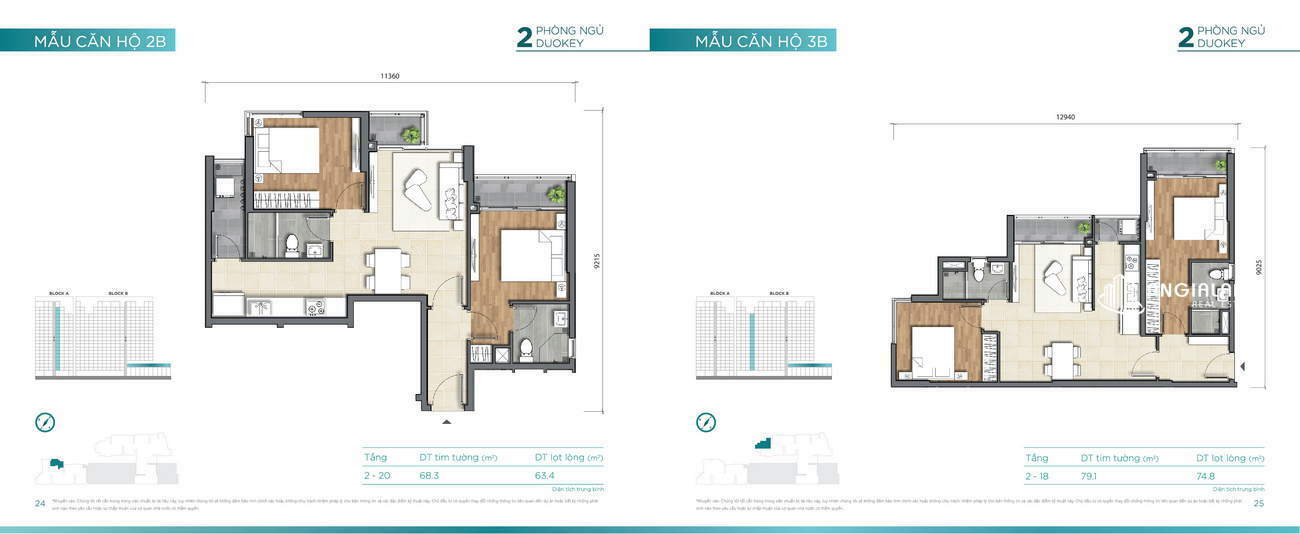 Thiết kế căn hộ 69m² - 79m² Dlusso Quận 2