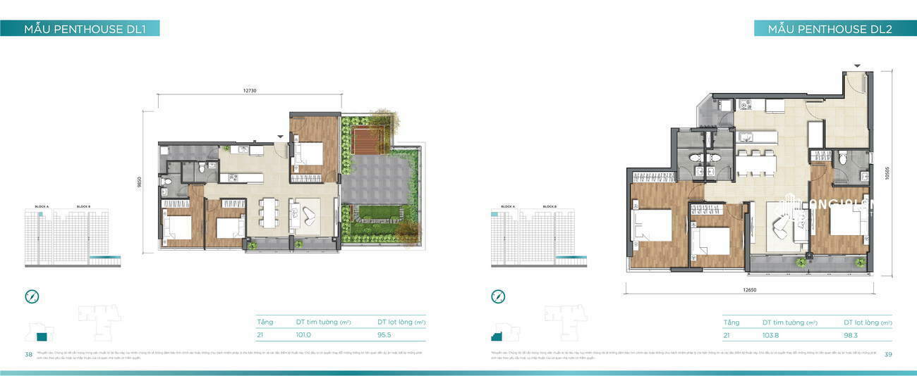 Thiết kế căn hộ 101m² - 104m² Dlusso Quận 2