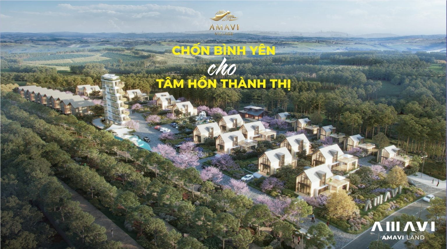 Phối cảnh dự án Amavi Village Bảo Lộc